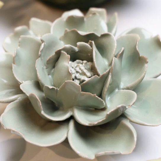 Ceramic Flower Rose | 3.75"