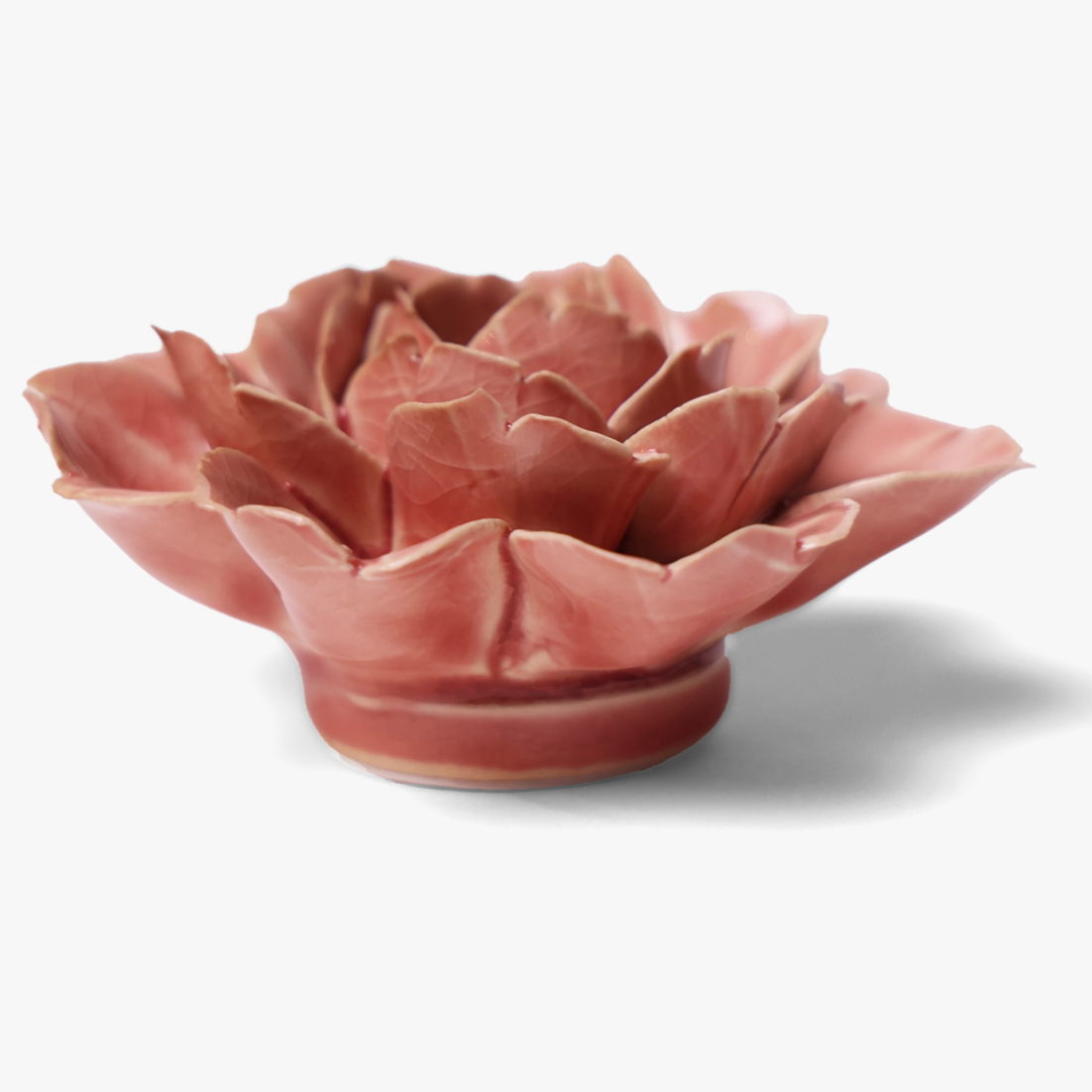 Ceramic Flower Champagne Rose PINK | 3.75"