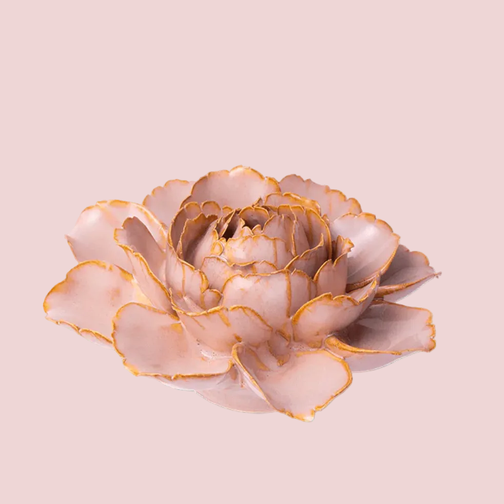 Ceramic Flower Camellia ROSE PINK | 5.5"